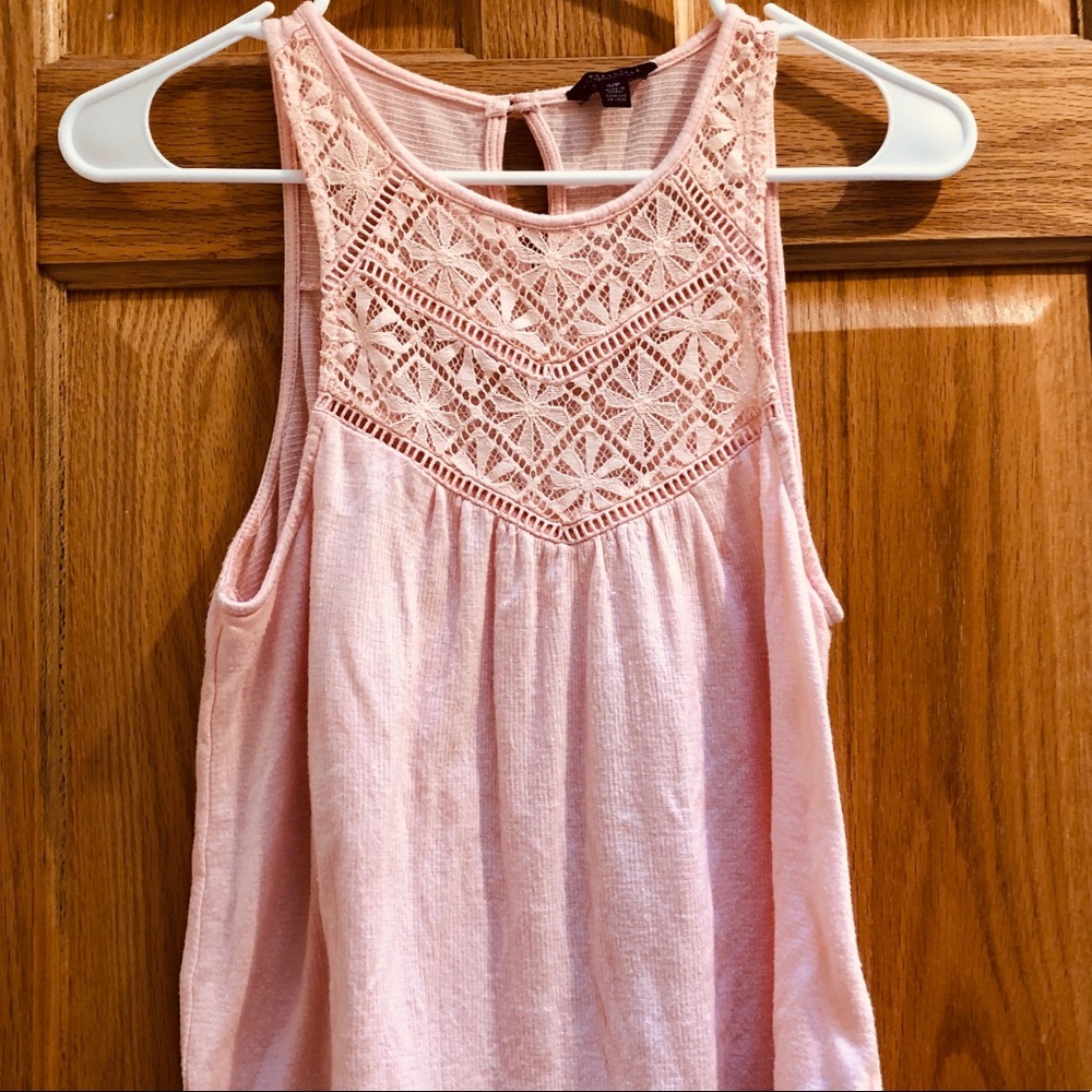Baby Pink Embroidered Tank Top
